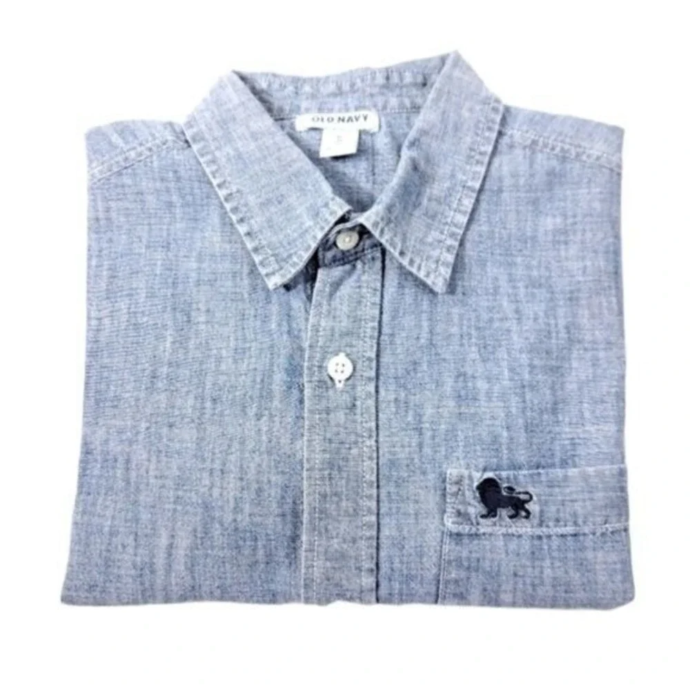 Old Navy Boys‎ Baby Blue Button-Down Collared Shirt Size XL TG XG